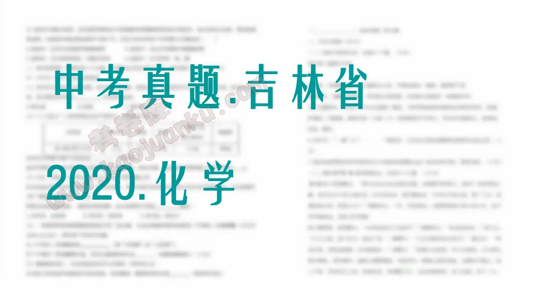 中考真题-吉林省-2020-化学